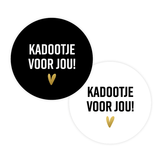 Cadeaustickers | Kadootje voor jou 10 stuks goudfolie