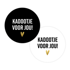 Cadeaustickers | Kadootje voor jou 10 stuks goudfolie