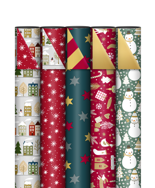 Cadeaupapier | Christmas set van 5