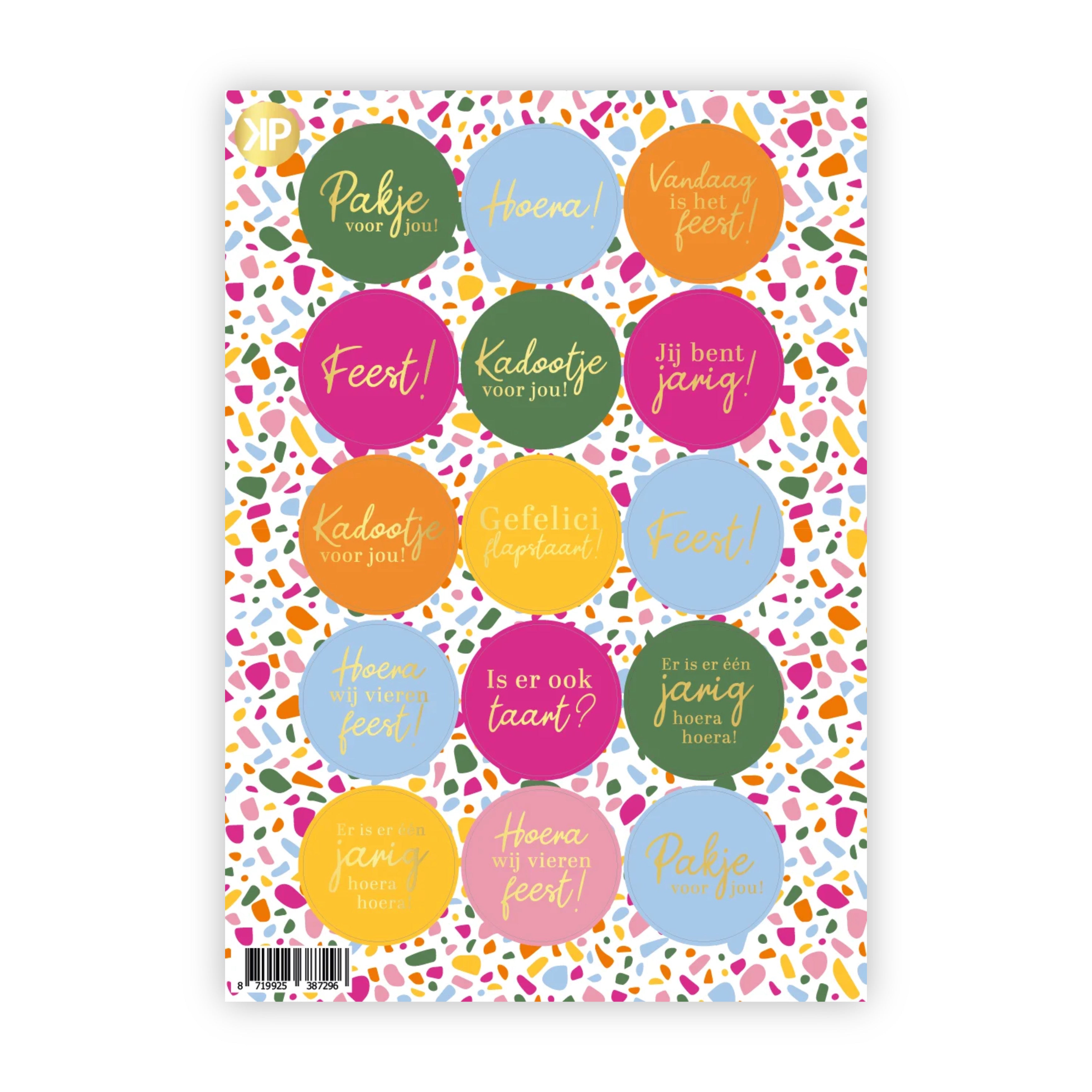 Stickervel | Feest goudfolie