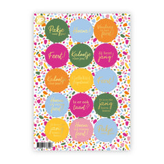 Stickervel | Feest goudfolie