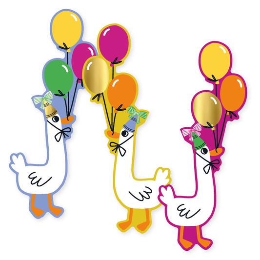 Cadeaustickers | Feest 10 stuks goudfolie