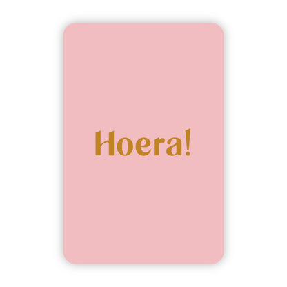 Wenskaart | Hoera goudfolie