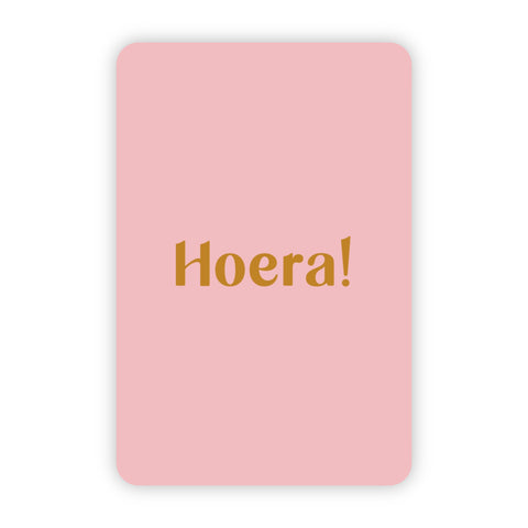 Wenskaart | Hoera goudfolie
