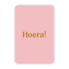 Wenskaart | Hoera goudfolie