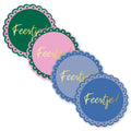 Cadeaustickers | Feestje 10 stuks goudfolie