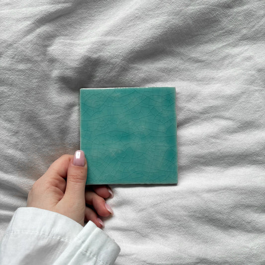 Tegeltje | Mint/ blauw - personaliseer