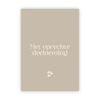 Dubbele wenskaart | Met oprechte deelneming