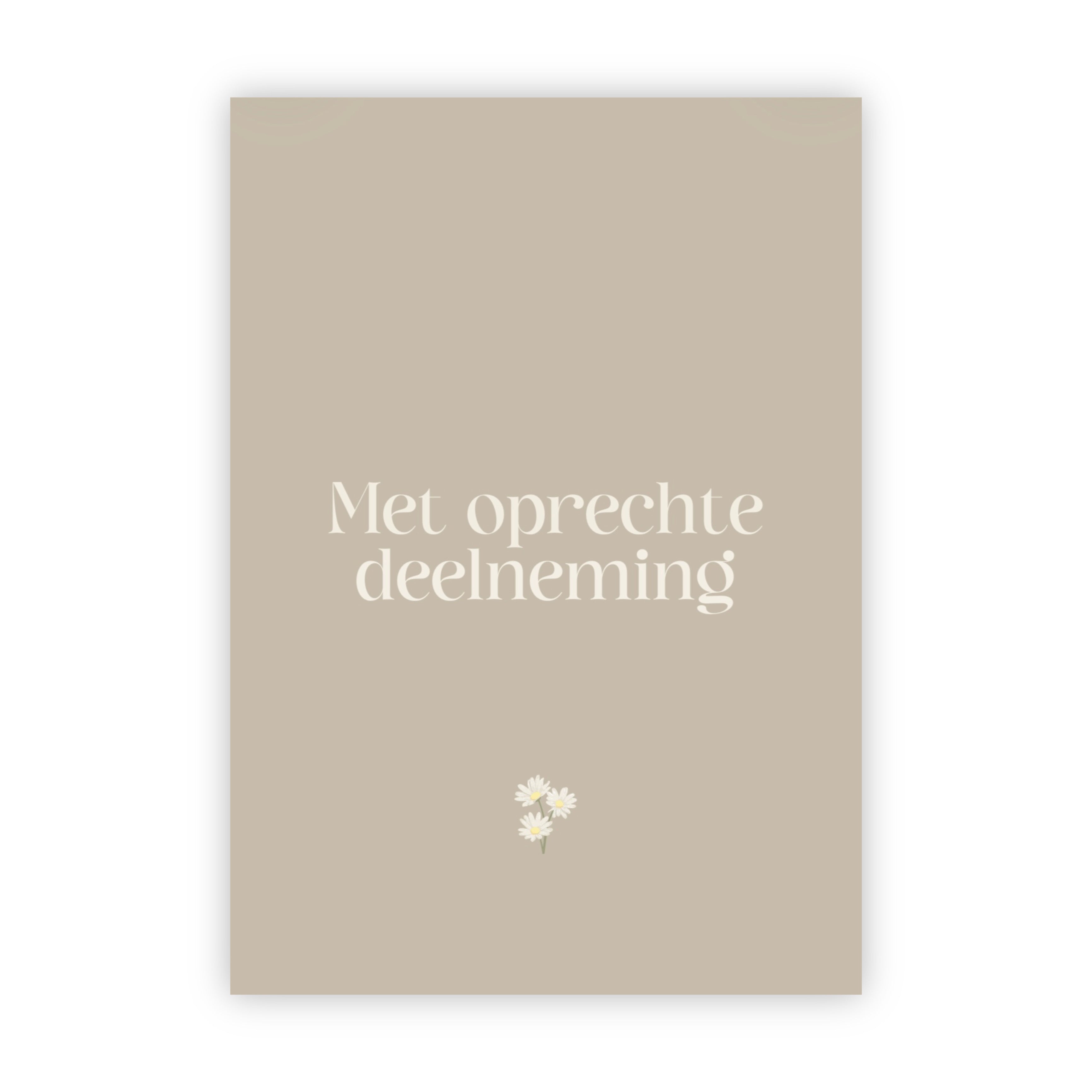 Dubbele wenskaart | Met oprechte deelneming