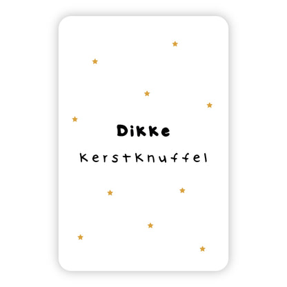 Minikaart kerst | Dikke kerstknuffel