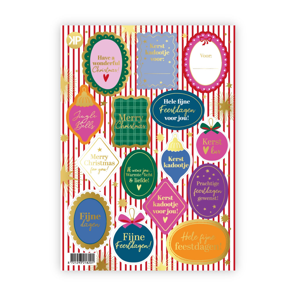 Stickervel | Kerst goudfolie