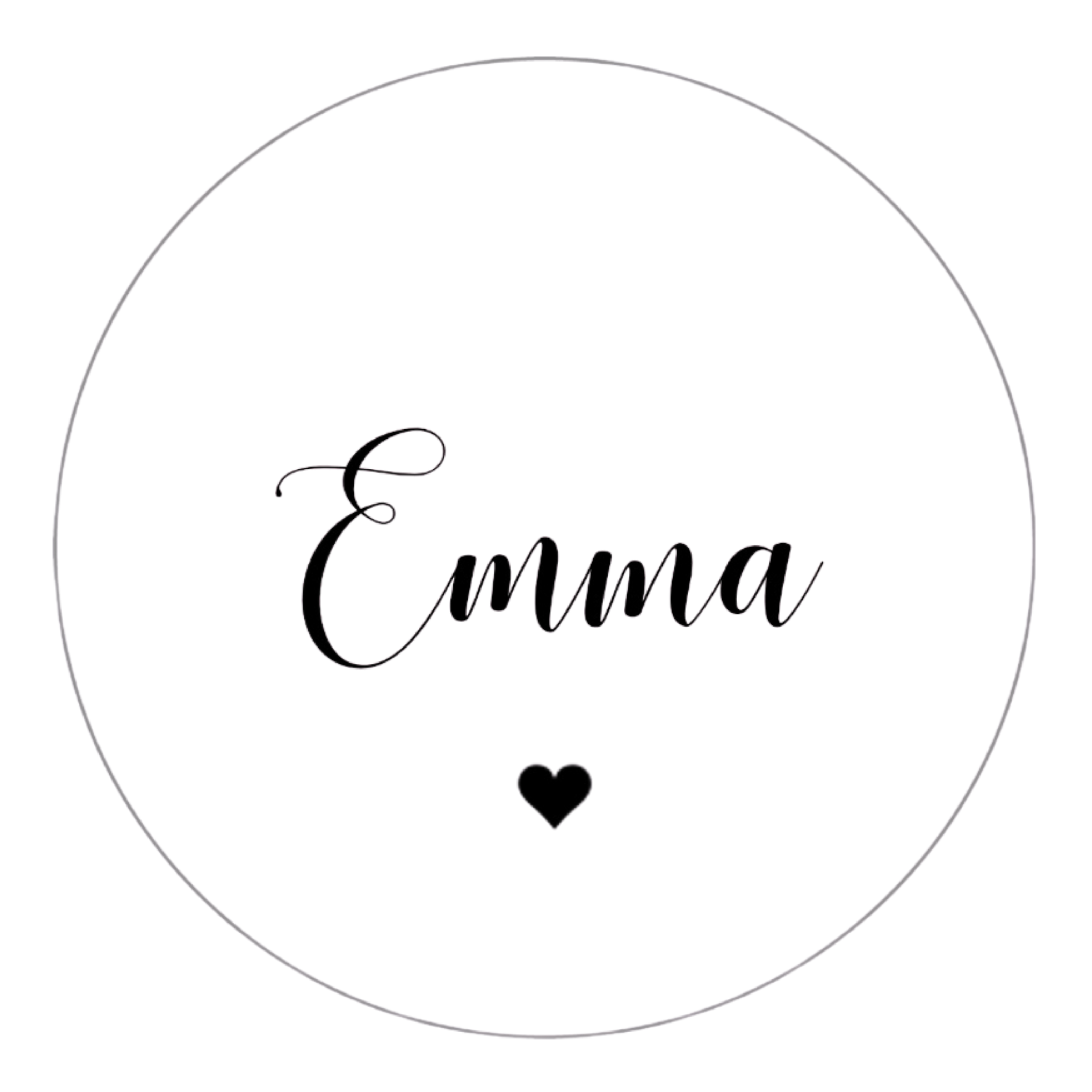 Gepersonaliseerde stickers | Naam + hartje 10 stuks