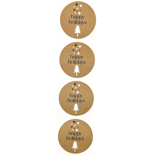 Cadeaustickers | Happy holidays 10 stuks