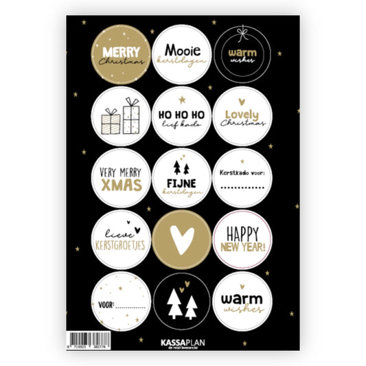 Cadeaustickers  | Stickervel kerst