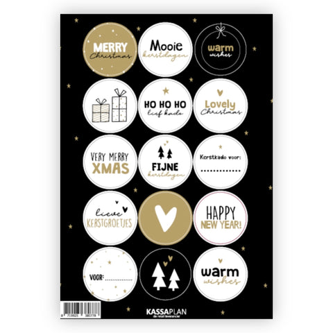 Stickervel | Kerst goudfolie