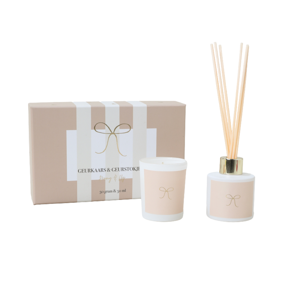 Giftset | Kaars + geurstokjes