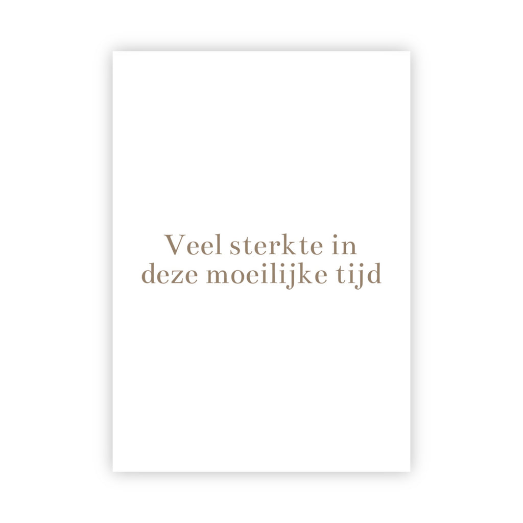 Dubbele wenskaart | Veel sterkte in deze moeilijke tijd
