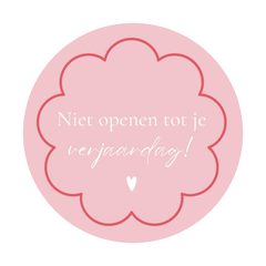 Cadeaustickers | Niet openen tot je verjaardag 10 stuks