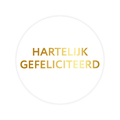 Cadeaustickers | Hartelijk gefeliciteerd 10 stuks goudfolie