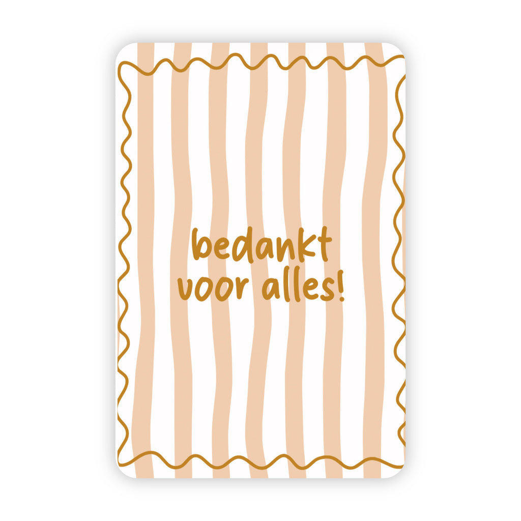Wenskaart | Bedankt goudfolie