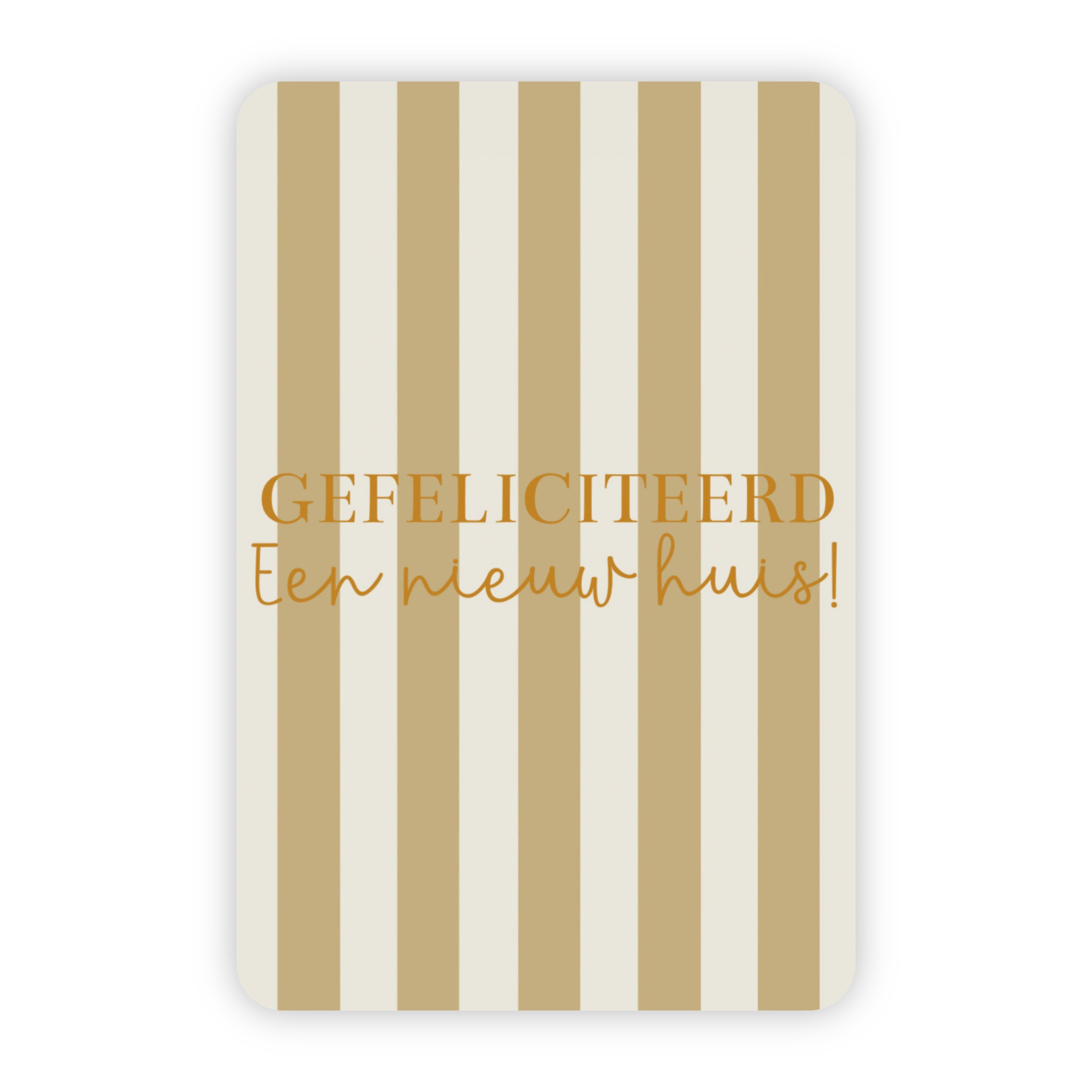 Wenskaart | Gefeliciteerd een nieuw huis goudfolie