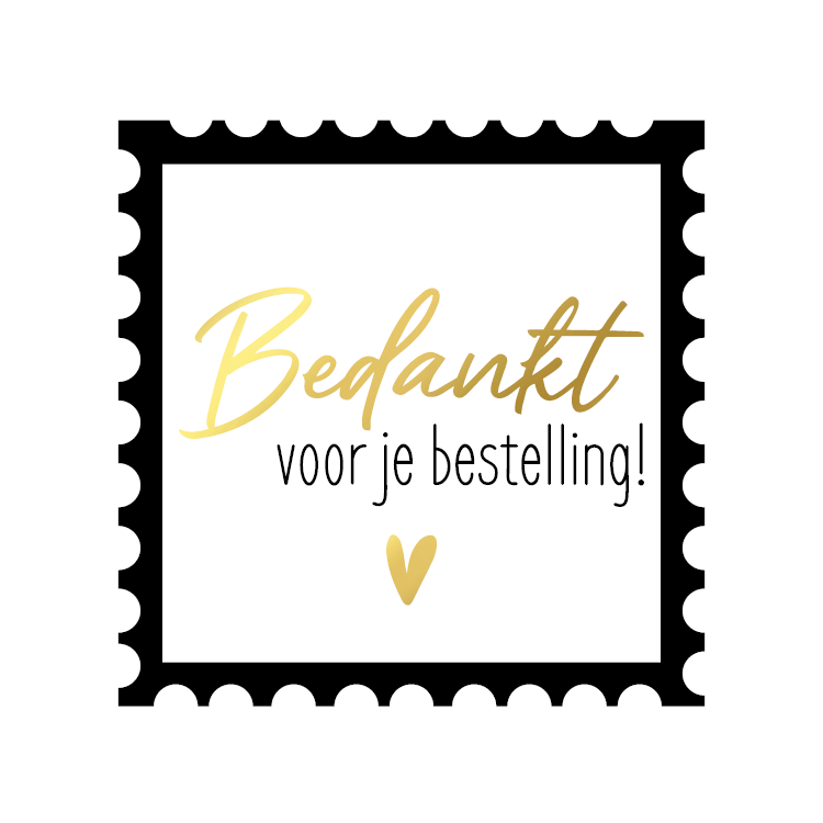 Cadeaustickers | Bedankt voor je bestelling 10 stuks goudfolie