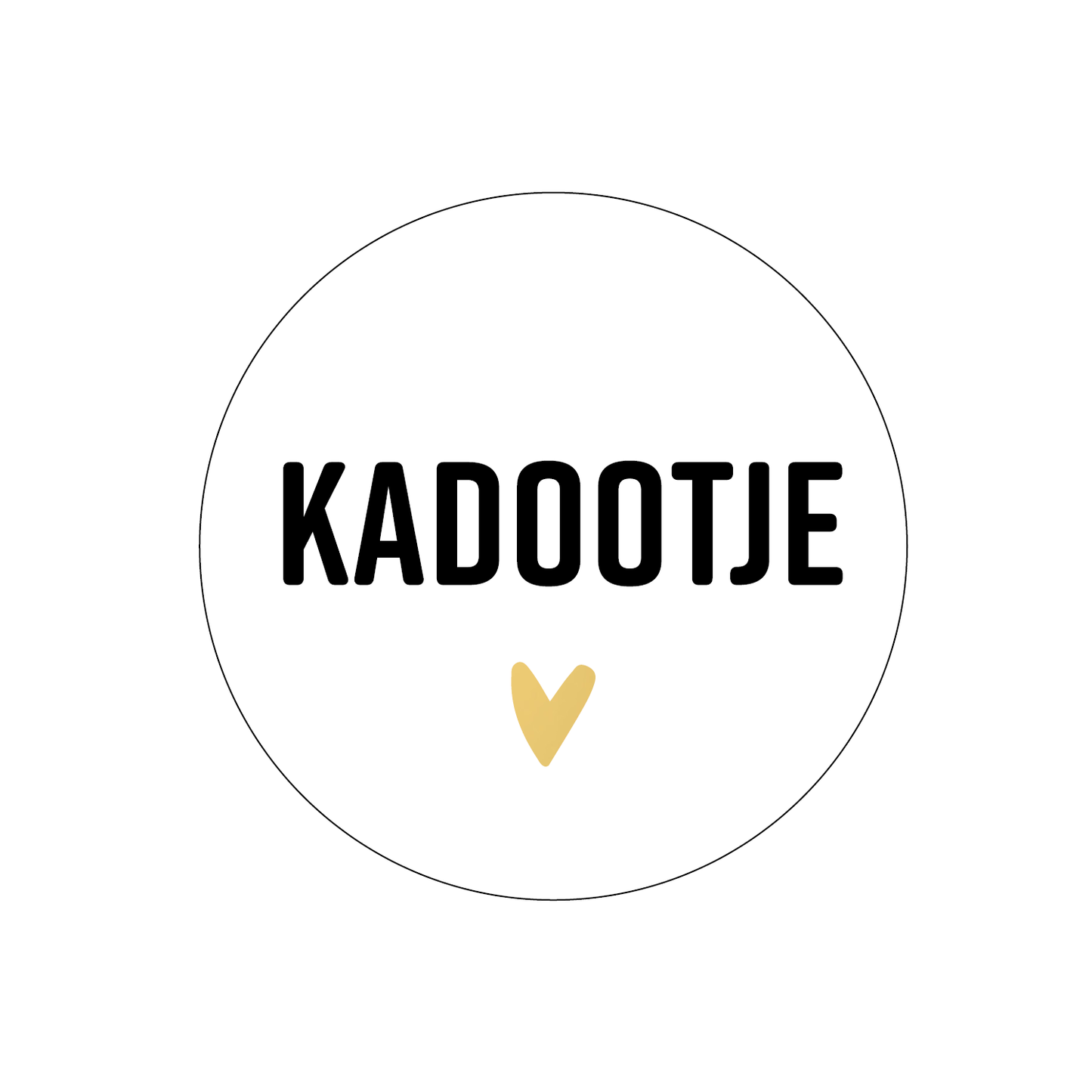 Cadeaustickers | Kadootje 10 stuks goudfolie