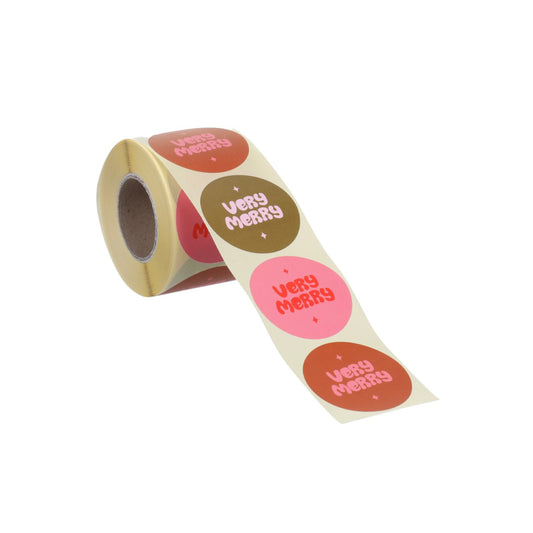 Cadeaustickers | Very Merry 10 stuks