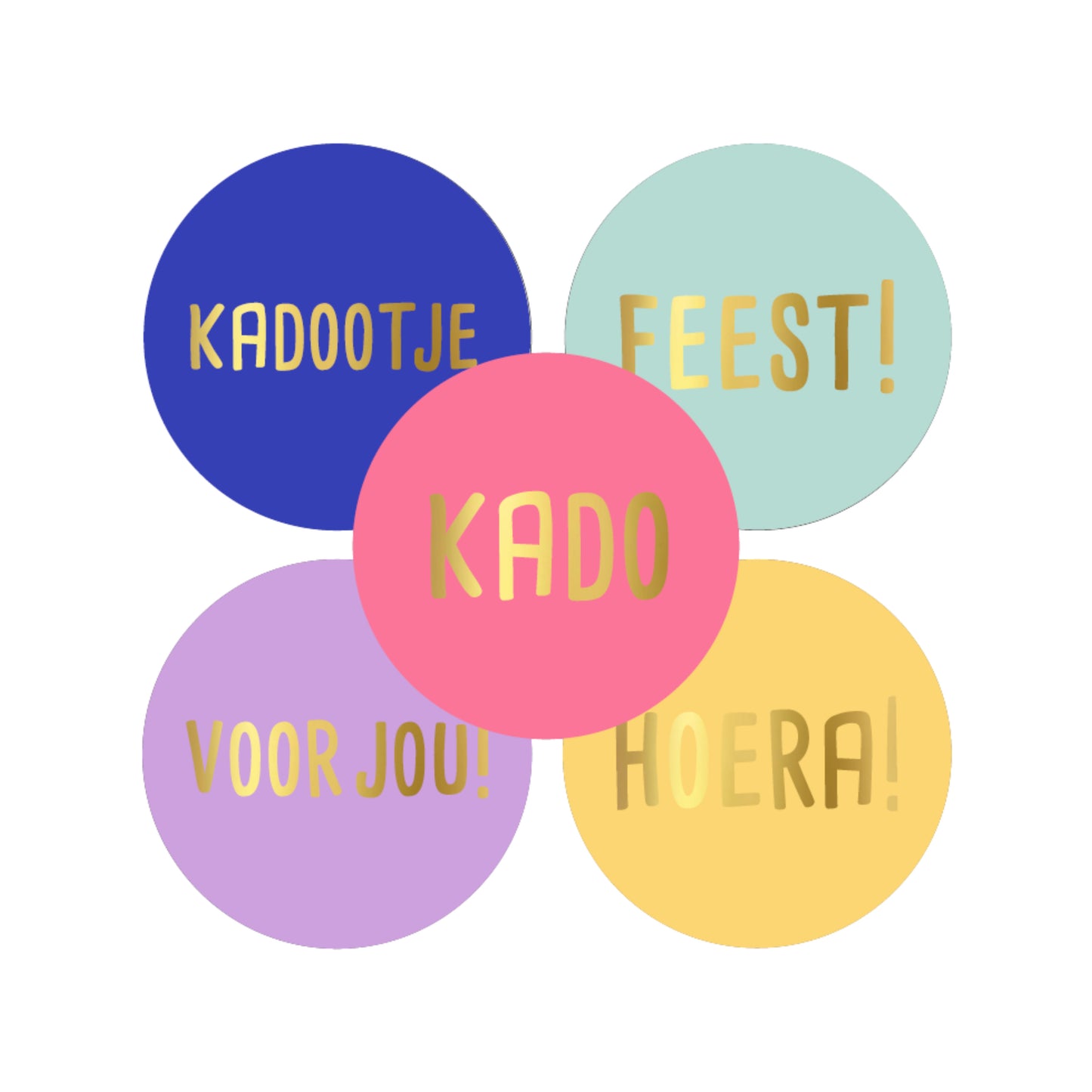 Cadeaustickers | Kado 10 stuks goudfolie