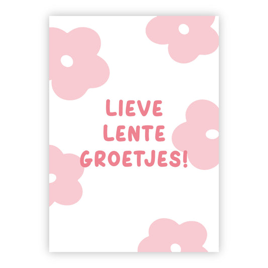 Wenskaart | Lieve lente groetjes