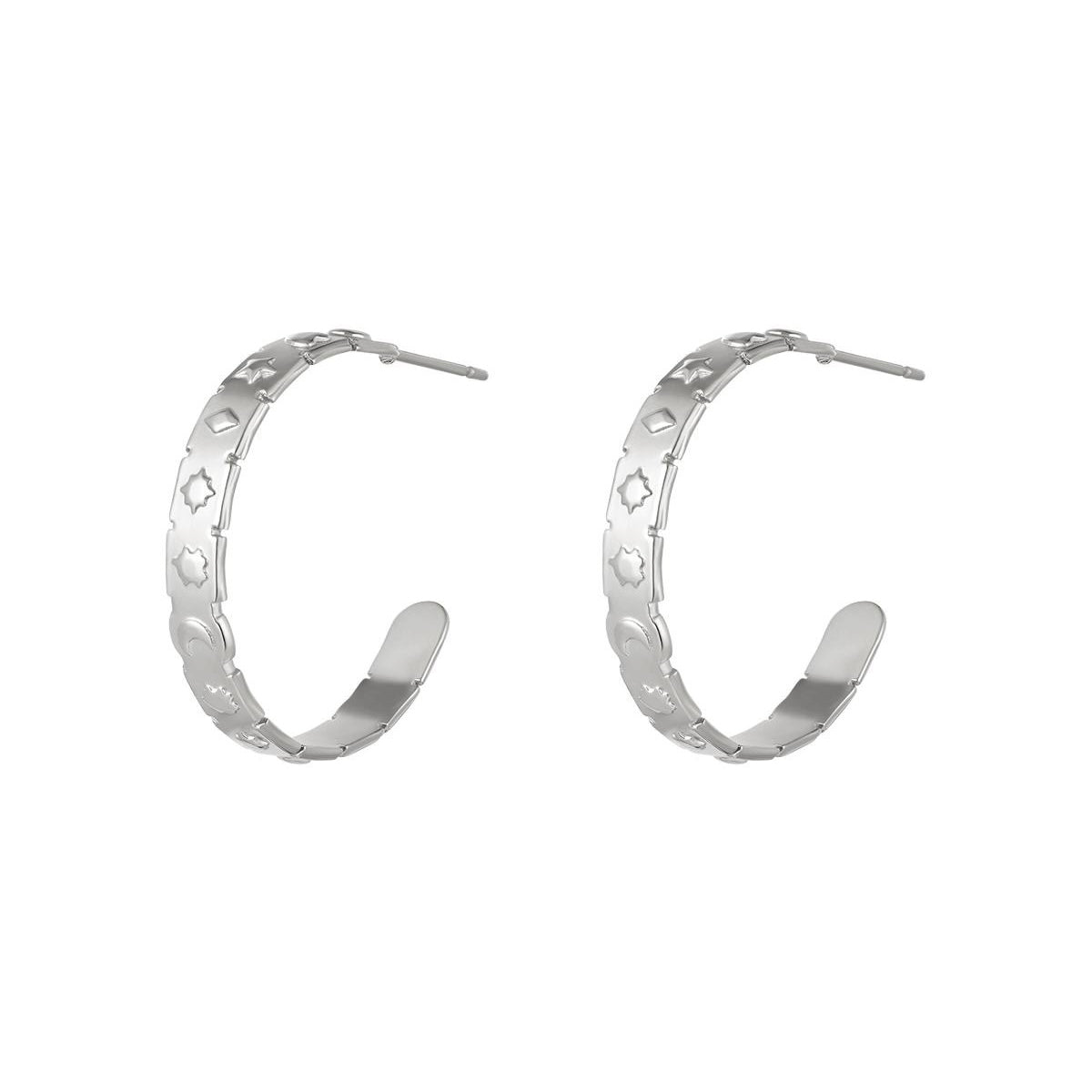 Oorbellen | Puck zilver