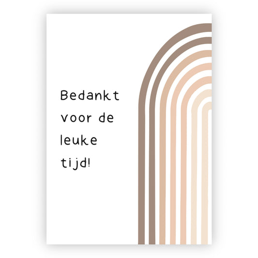 Wenskaart | Bedankt voor de leuke tijd