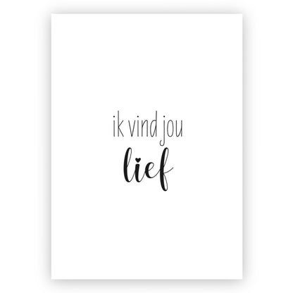 Wenskaart | Ik vind jou lief
