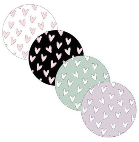 Cadeaustickers | Hartjes 10 stuks
