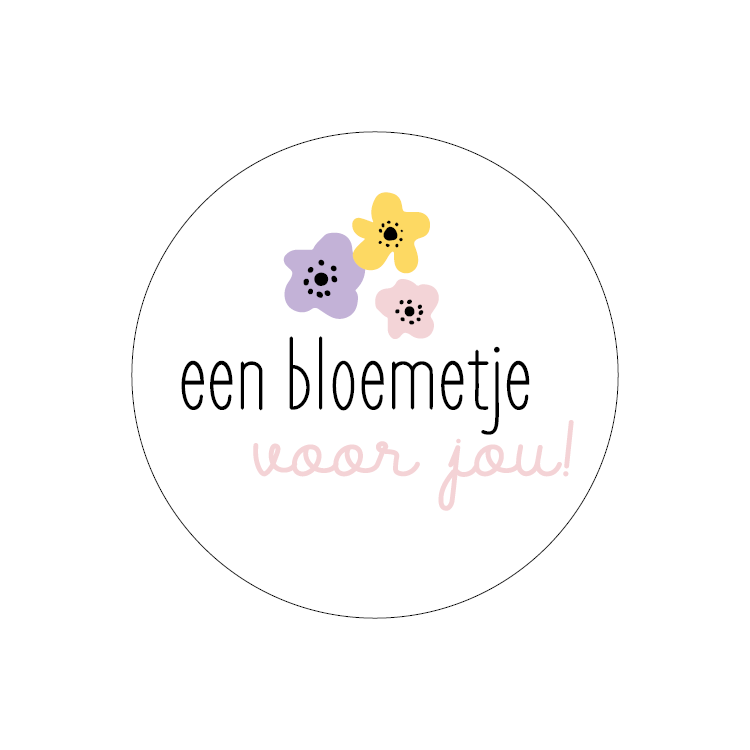 Cadeaustickers | Bloemetje voor jou 10 stuks