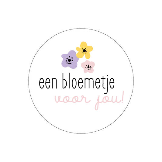 Cadeaustickers | Bloemetje voor jou 10 stuks